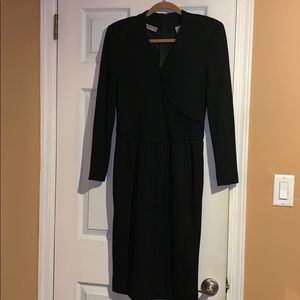 80’s Liz Claiborne charcoal wool dress